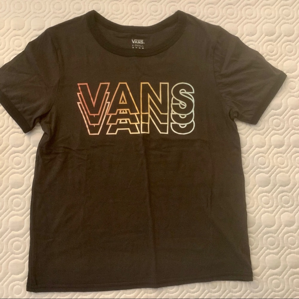 EUC Vans Ombré Decal Cropped Tee
